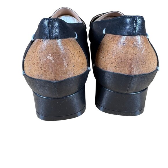 Maison Margiela Décortiqué Four-Stitch Square Toe Loafers Black Size 41 - Picture 8 of 11